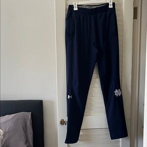 Under Armour Dark Blue Athletic Pants with Notre Dame logo